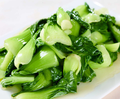Couve Pak Choi salteado com alho